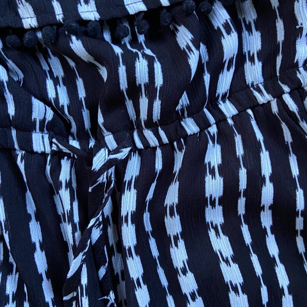 Like New Roz & Ali Striped Off-Shoulder Wide-Leg Jumpsuit Womenโs Sz M - Picture 2 of 7